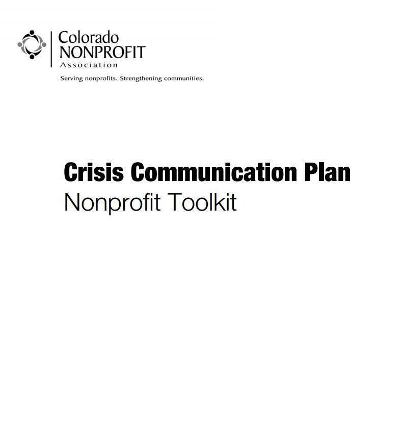 Crisis munication Plan Nonprofit Toolkit