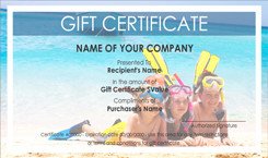 Travel Gift Certificate Templates