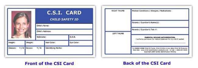 Free Kids ID Card Template