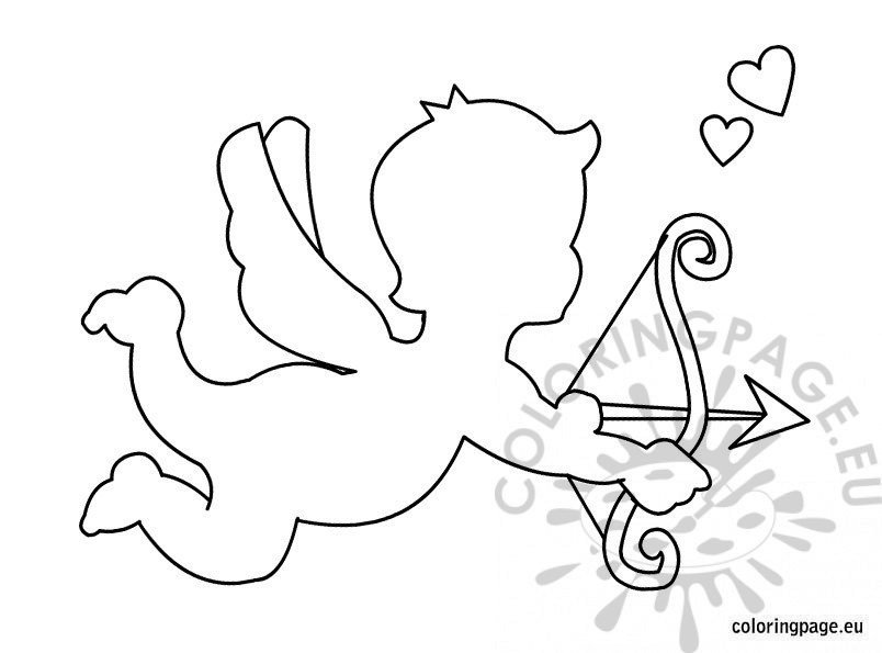Cupid Template Printable – Coloring Page