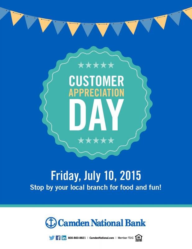 Customer Appreciation Day at Camden National Bank