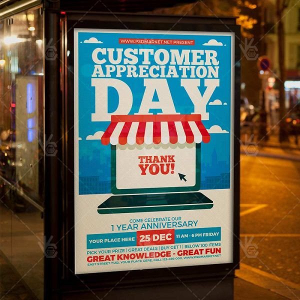 Customer Appreciation Day Business Flyer PSD Template