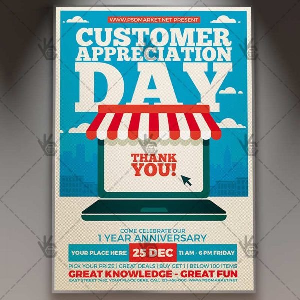 Customer Appreciation Day Business Flyer PSD Template