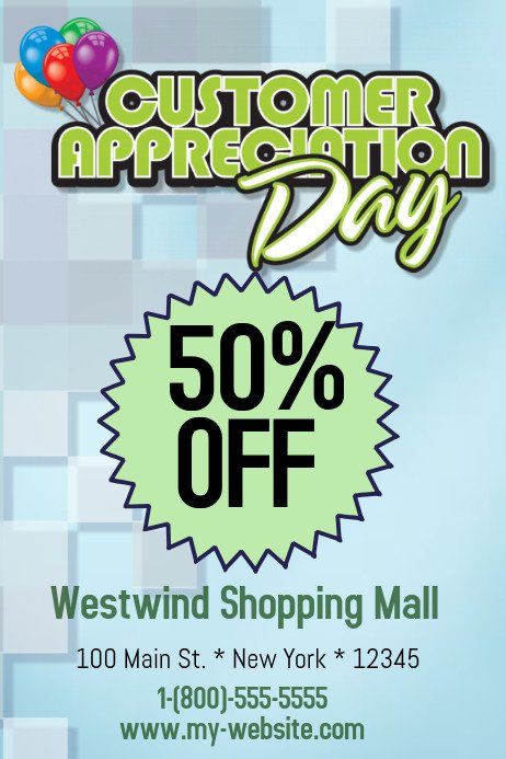 Customer Appreciation Day Flyer Template to Pin