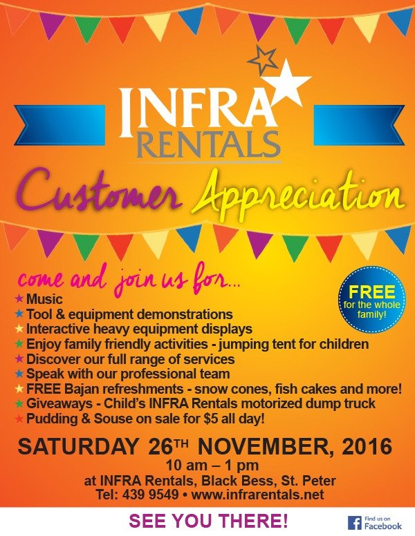INFRA Rentals Customer Appreciation Day