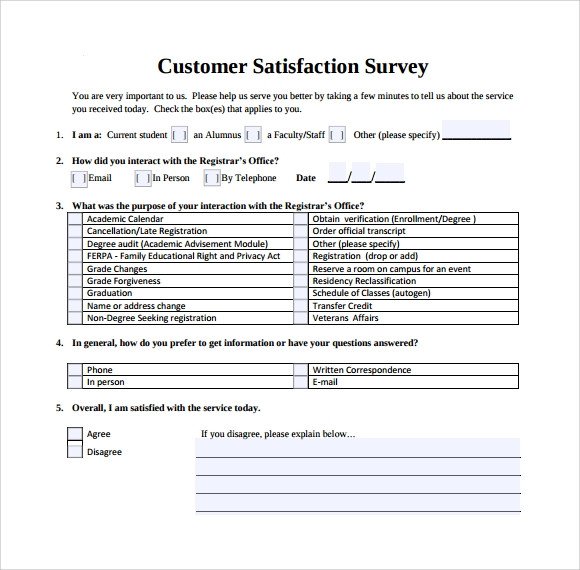 Customer Satisfaction Survey 14 Download Free Documents