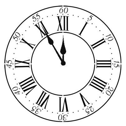 22 inch roman clock stencil
