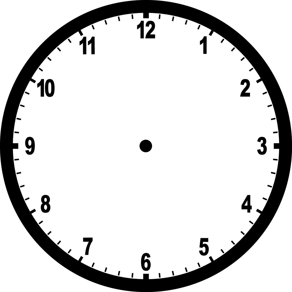Clock Face Template Blank Clock