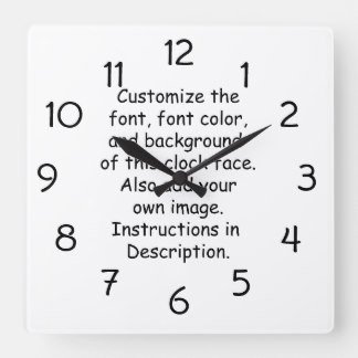 Customize Font Font Color Background Image Round Clocks