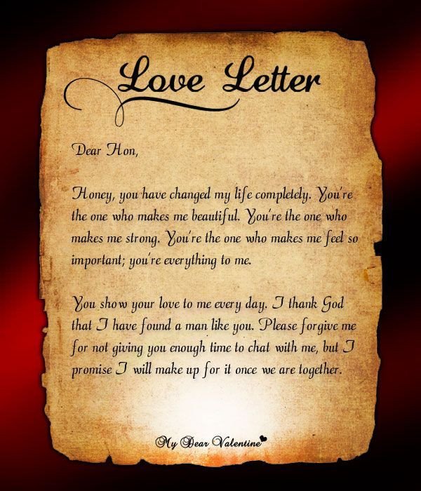 a cute letter with your honey to patch up with him
