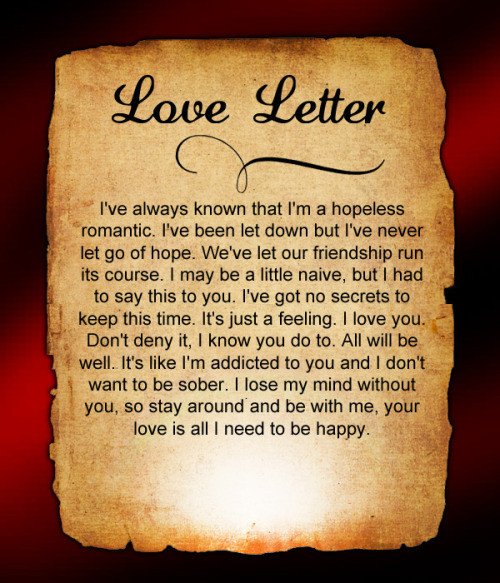 Cute Love Letters Fro Him