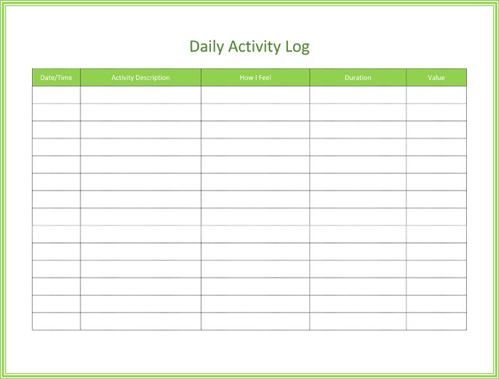 5 Activity Log Templates to Keep Track Your Activity Logs
