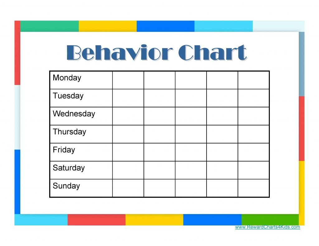 9 Free Behavior Chart Template Word PDF DOCX