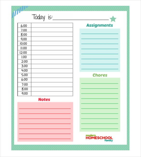 Daily Planner Template Excel 30 Daily Planner Templates Pdf Doc