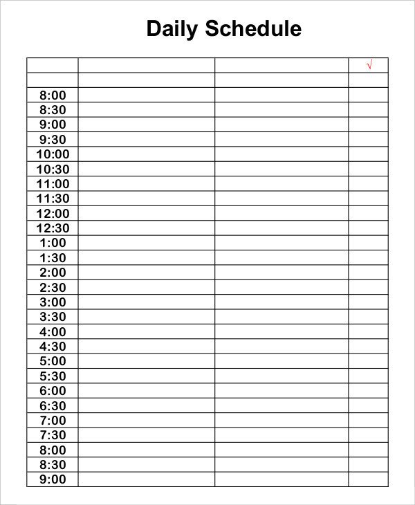 Schedule Planner Template 14 Free Word Excel PDF