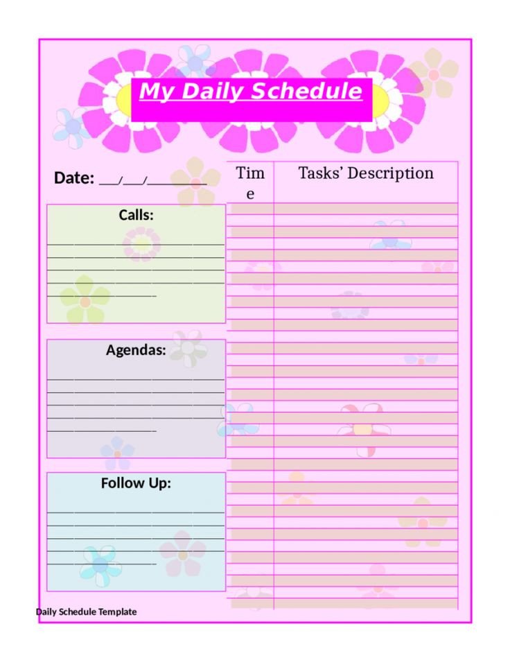 Top 25 best Daily schedule template ideas on Pinterest