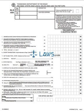Form SLS 450 State and Local Sales and Use Tax Return