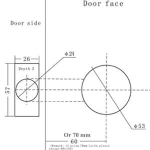 Template for door knob hole