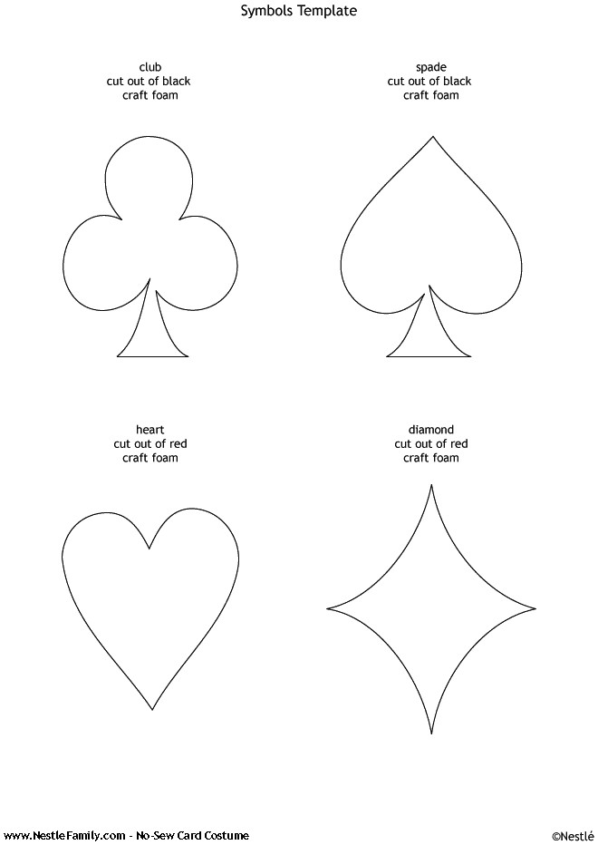 template to make over sized playing cards