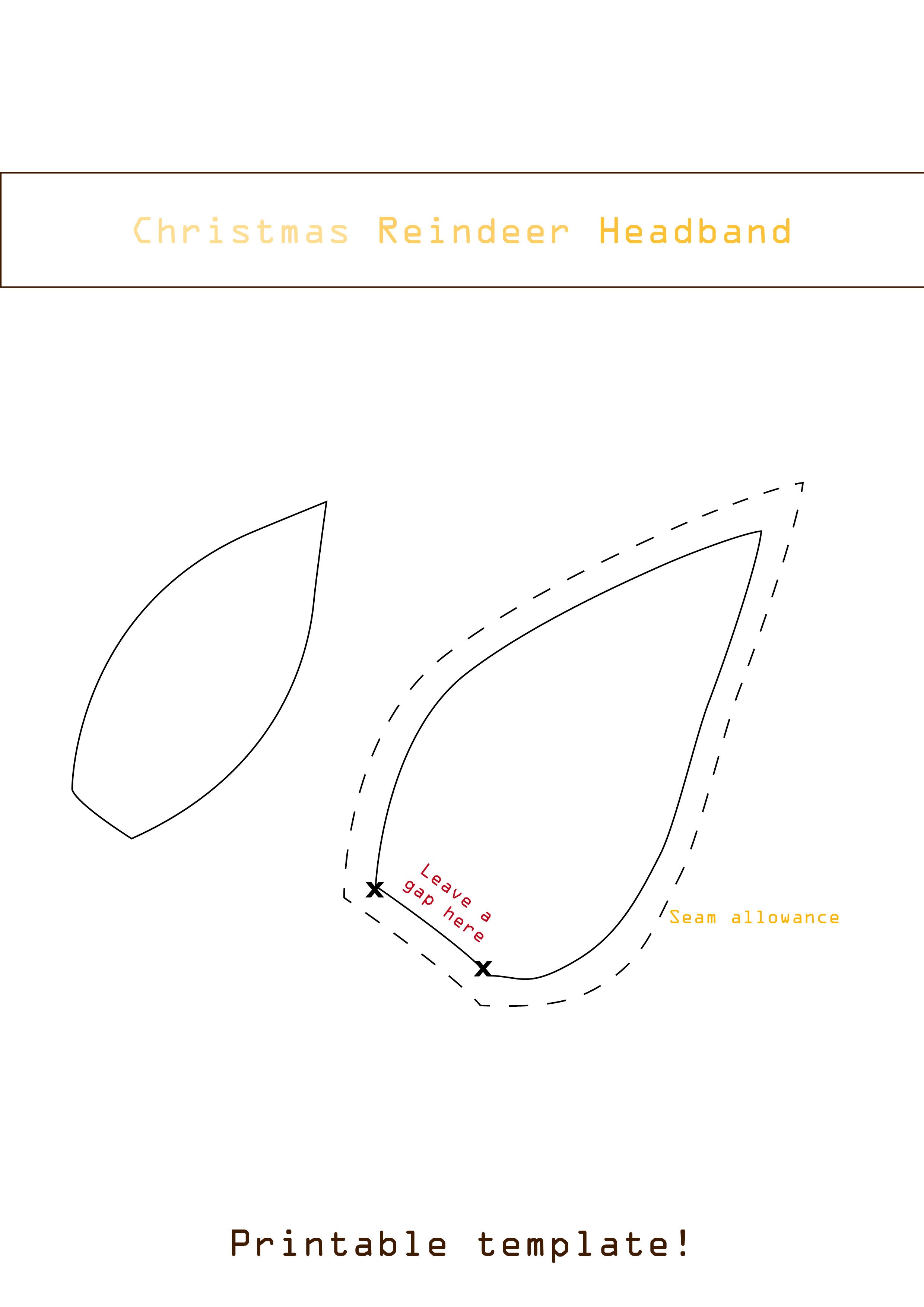 Easy DIY Christmas reindeer headband for your baby