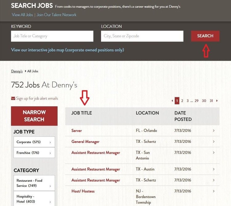 How to Apply for Denny s Jobs line at dennys careers