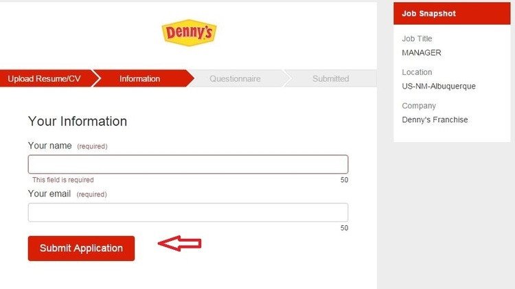How to Apply for Denny s Jobs line at dennys careers