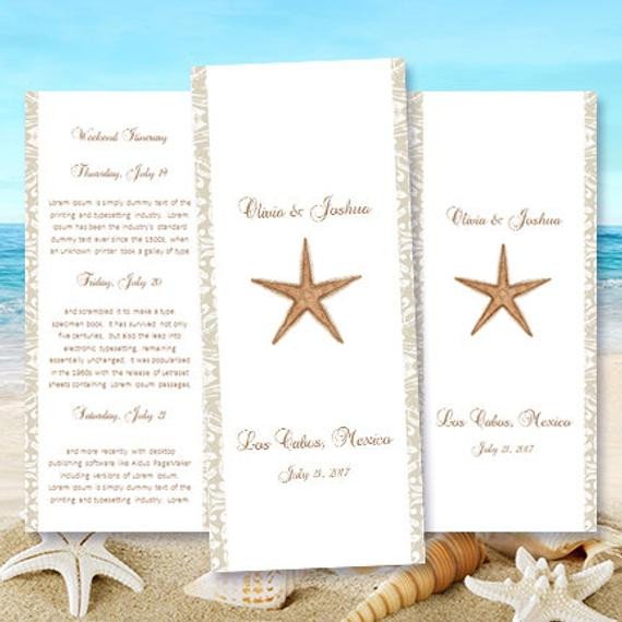 Destination Wedding Itinerary Template Starfish