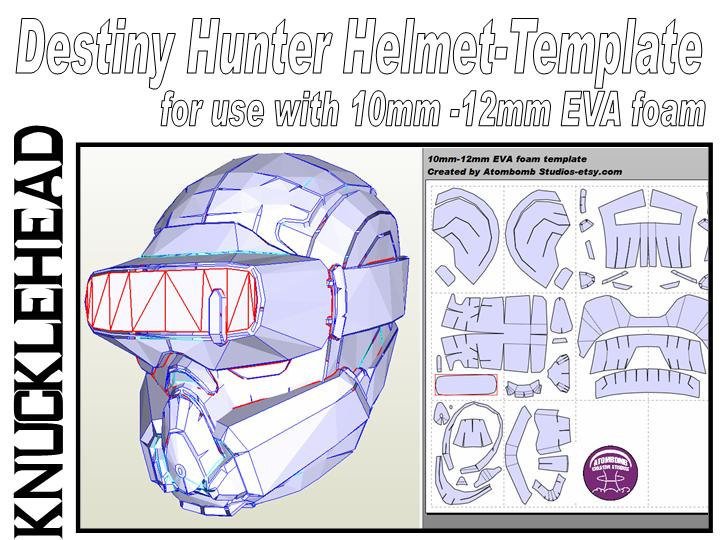 Destiny Hunter Helmet Knucklehead Template by