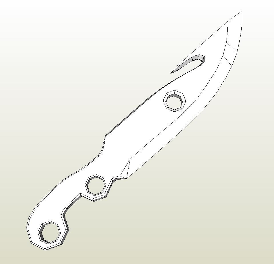 Papercraft pdo file template for Destiny Hunter Knife
