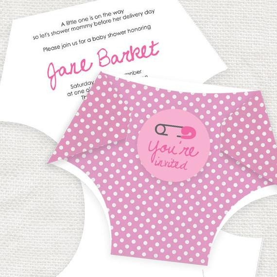 diy diaper printable baby shower invitation template by iDIYjr