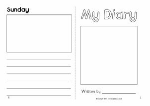 Diary Writing Frames and Printable Page Borders KS1 & KS2