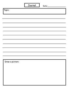 Writing Journal Template and Journal Topic Ideas for Kids