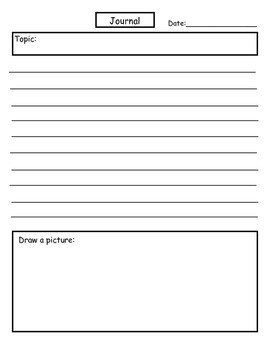 Writing Journal Template and Journal Topic Ideas for Kids