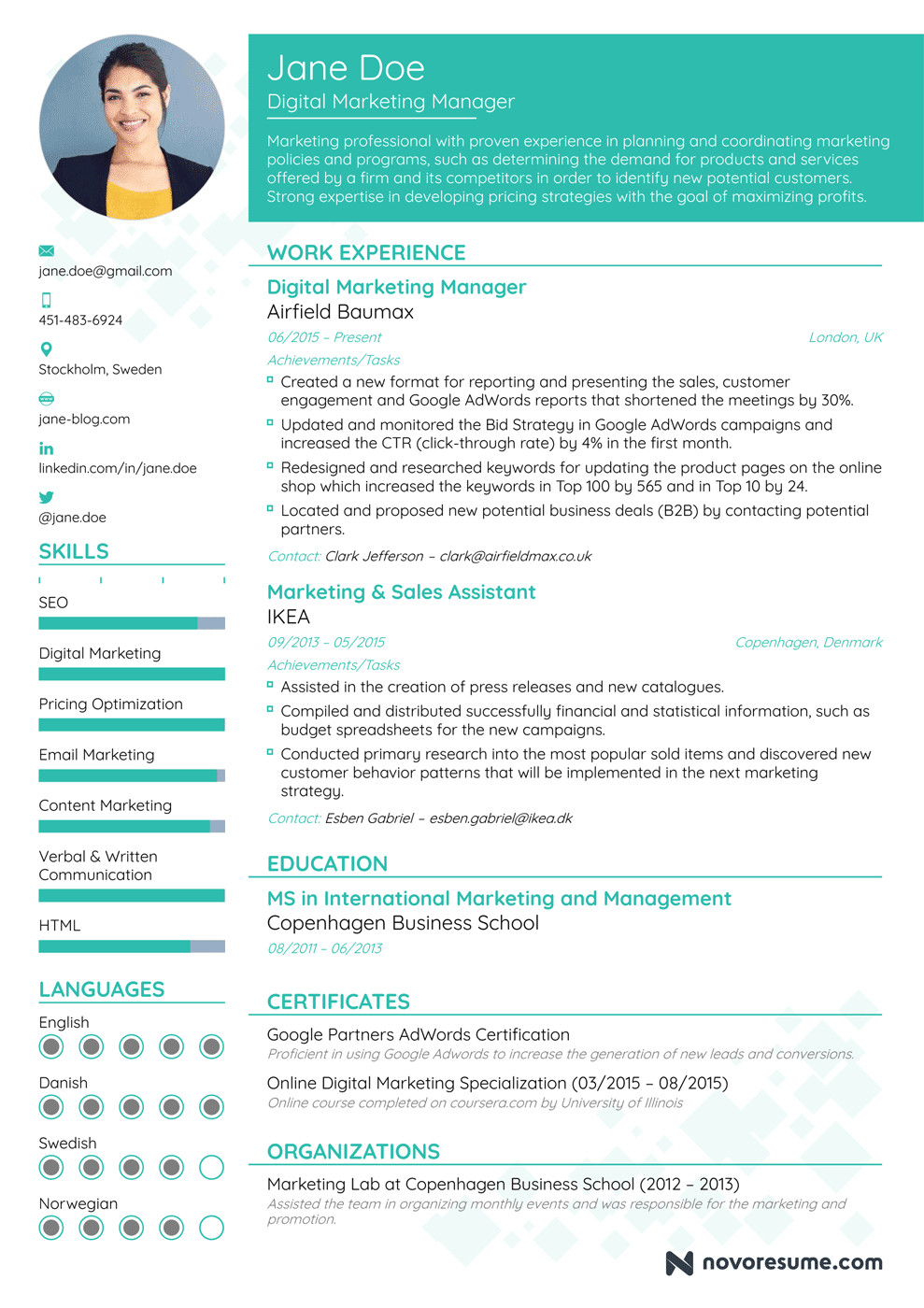 Marketing Manager Resume Example Update Yours Now for 2019