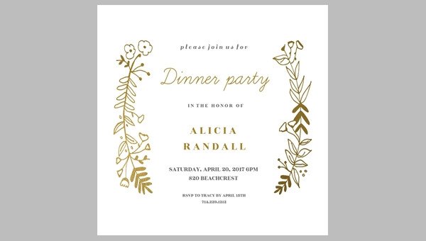 62 Printable Dinner Invitation Templates PSD AI Word