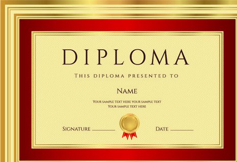 Diploma template free vector 12 682 Free vector