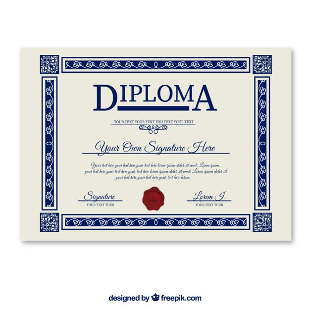 Diploma template Vector