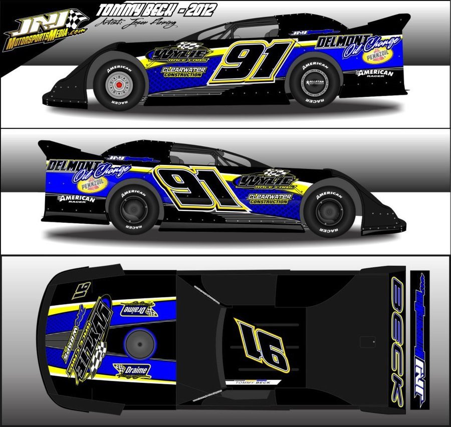 2012 Tommy Beck Dirt Late Model Wrap by 54warrior