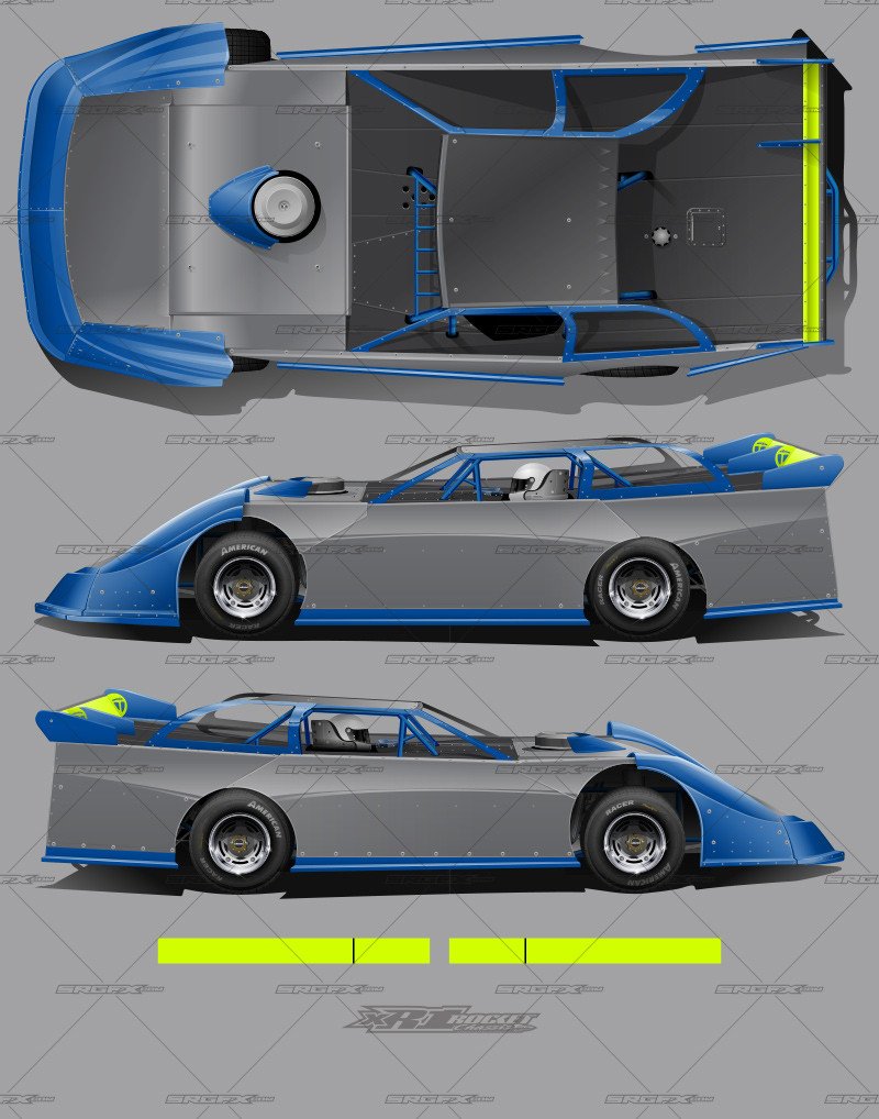 XR1 Rocket Chassis Dirt Late Model Template