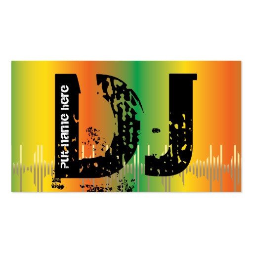 DJ Disc jockey business cards