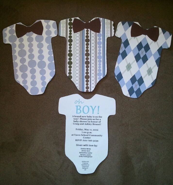 Baby shower invitations DIY Baby blue Pinterest