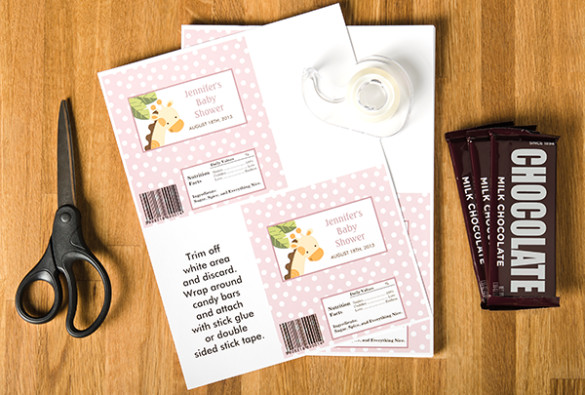 DIY Baby Shower Series Flyer Candy Bar Wrappers Zazzle Blog