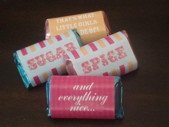 DIY Printable Sugar and Spice Mini Candy Bar Wrappers Instant