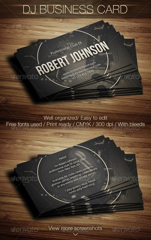 17 Best images about DJ Business Cards on Pinterest