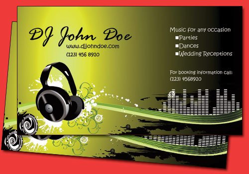 All Amazing Designs Dj Business Cards