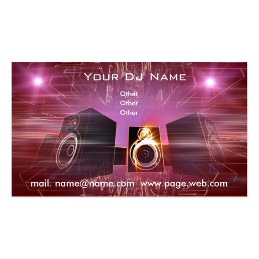 business DJ Double Sided Standard Business Cards Pack