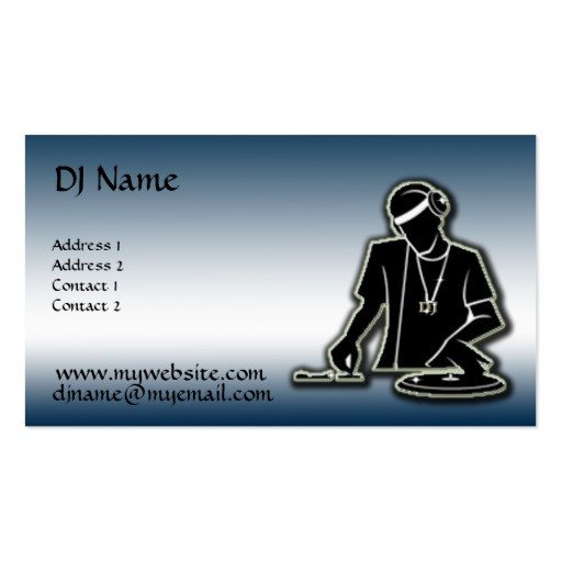 The DJ Improved Double Sided Standard Business Cards