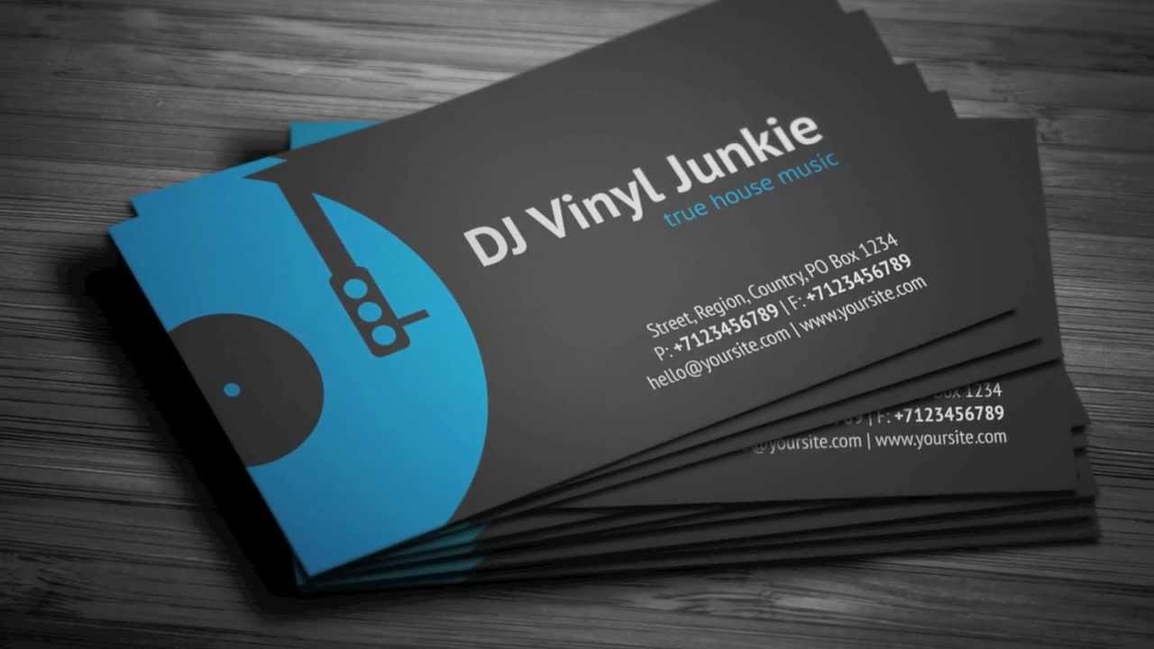 Vinyl DJ Business Card template