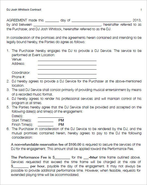 wedding dj contract How To Have A Fantastic Wedding Dj