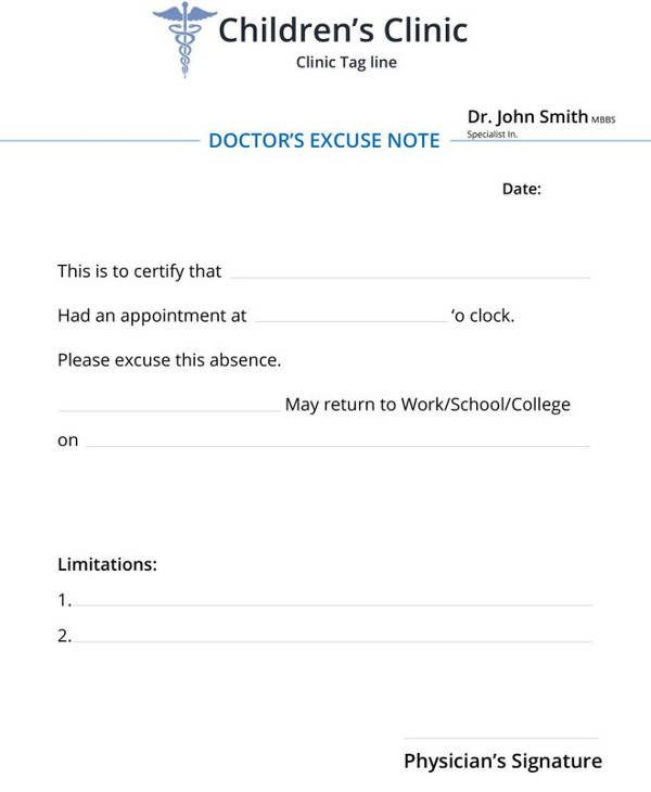 34 Doctors Note Samples – PDF Word Pages Portable